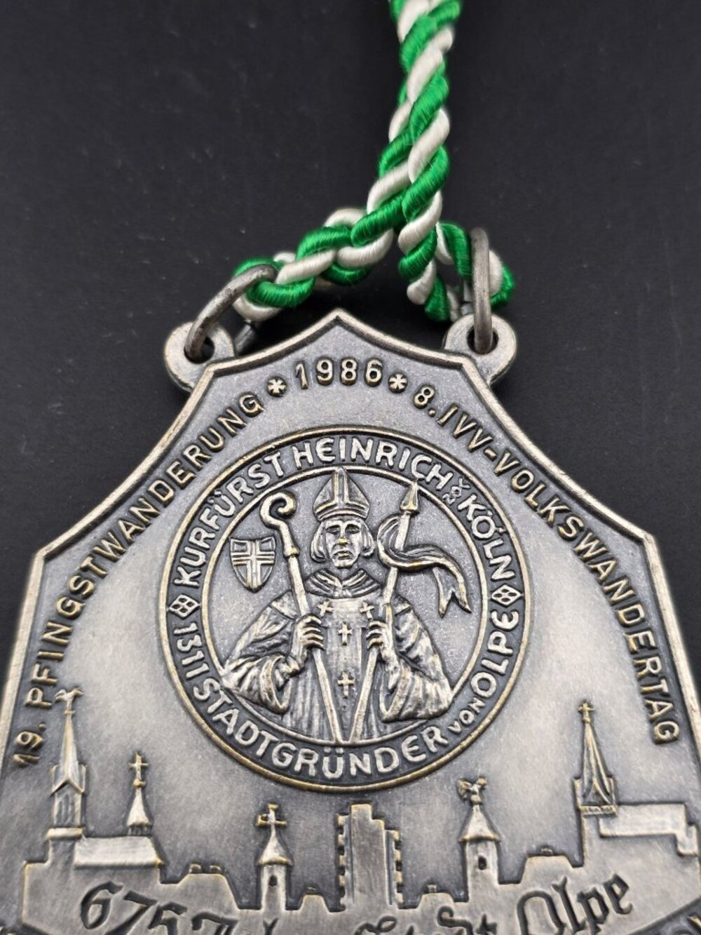Vintage Medal 1986 Medal 675 Jahre Stadt Olpe IVV Volkswandertag Anniversary - Picture 4 of 7